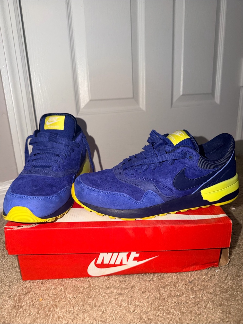 Nike Air Odyssey LTR Midnight Navy Volt Men’s Size 9
